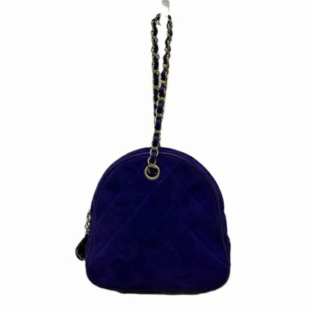 Chanel Vintage Pre-owned Suede chanel-bags Purple Dames