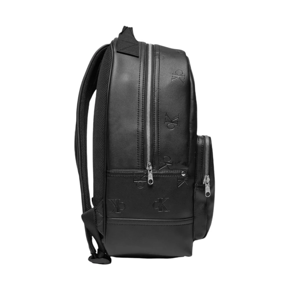 Calvin Klein Zwarte Monogram Rugzak Stijlvol en Functioneel Black Heren
