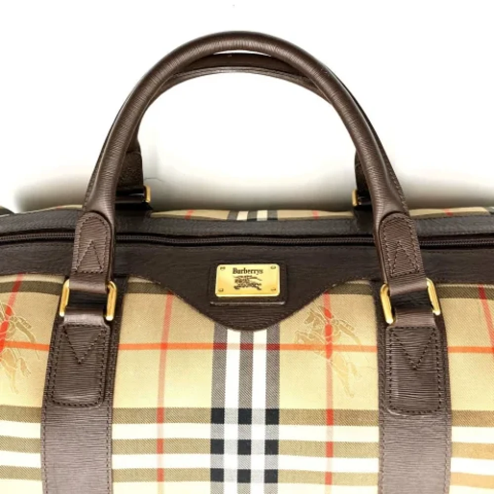 Burberry Vintage Pre-owned Canvas travel-bags Brown Dames
