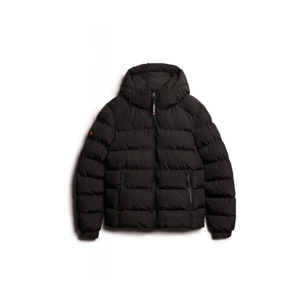 Superdry Gerecycled Polyester Puffer Parka Black Heren