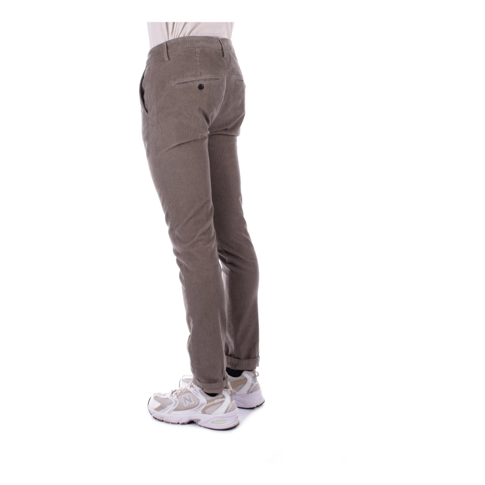 Dondup Slim Fit Duifgrijze Broek Gray Heren