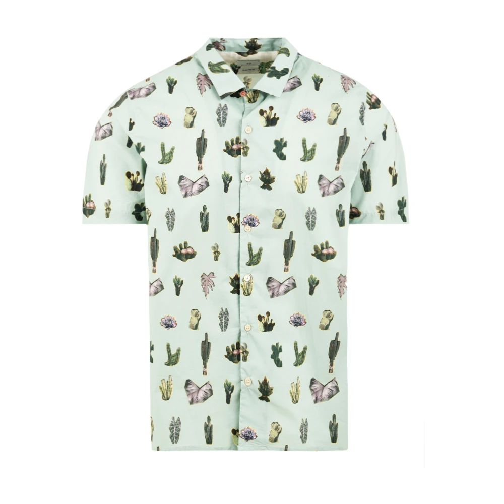 Paul Smith Green Short Sleeve Shirts, Male, S, Desert Flowers Vacation Shirt