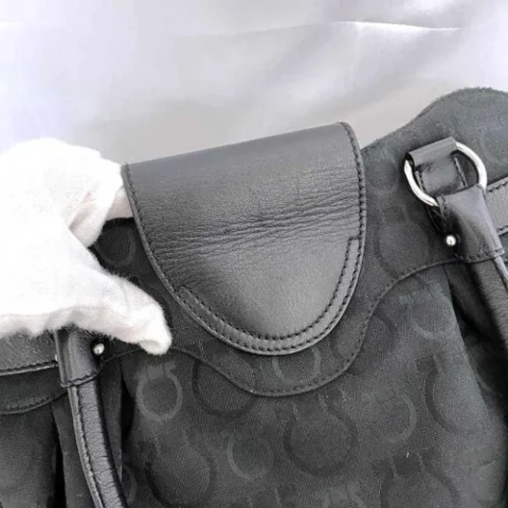Salvatore Ferragamo Pre-owned Canvas handbags Black Dames