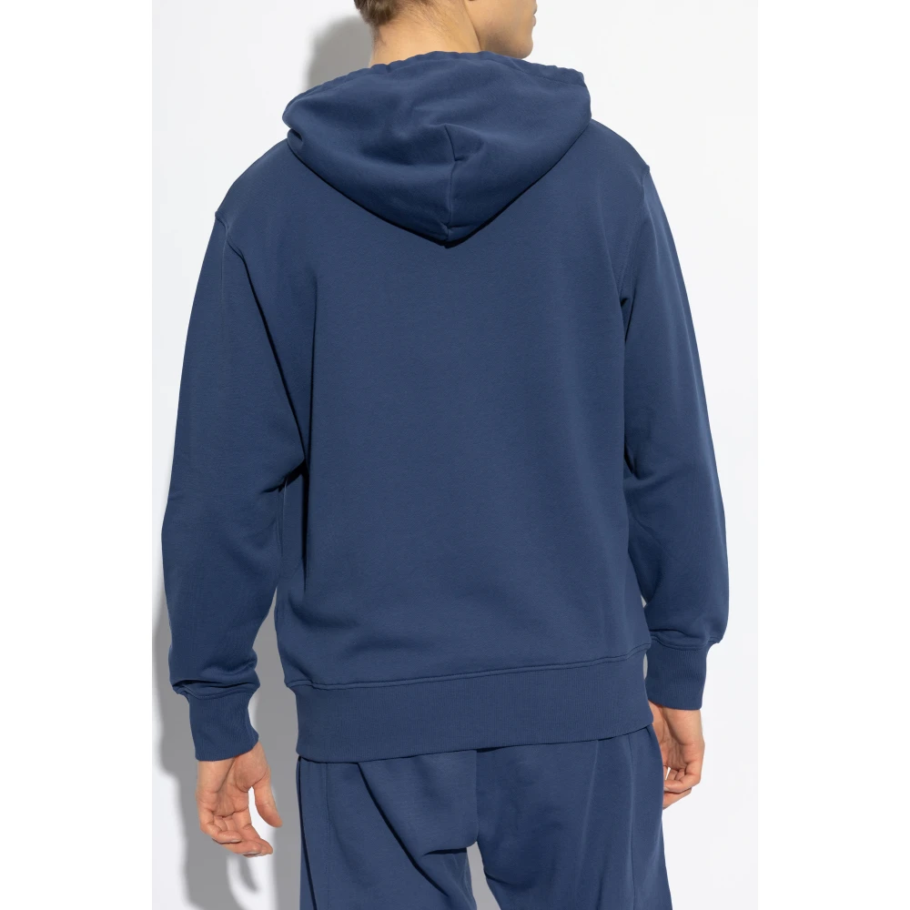 Versace Jeans Couture Sweatshirt met logo applicatie Blue Heren