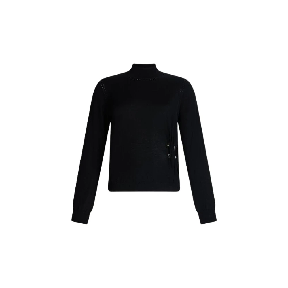 Liu Jo Women's Black Maglia Collo Alto - Turtlenecks - Xs - Knitwear