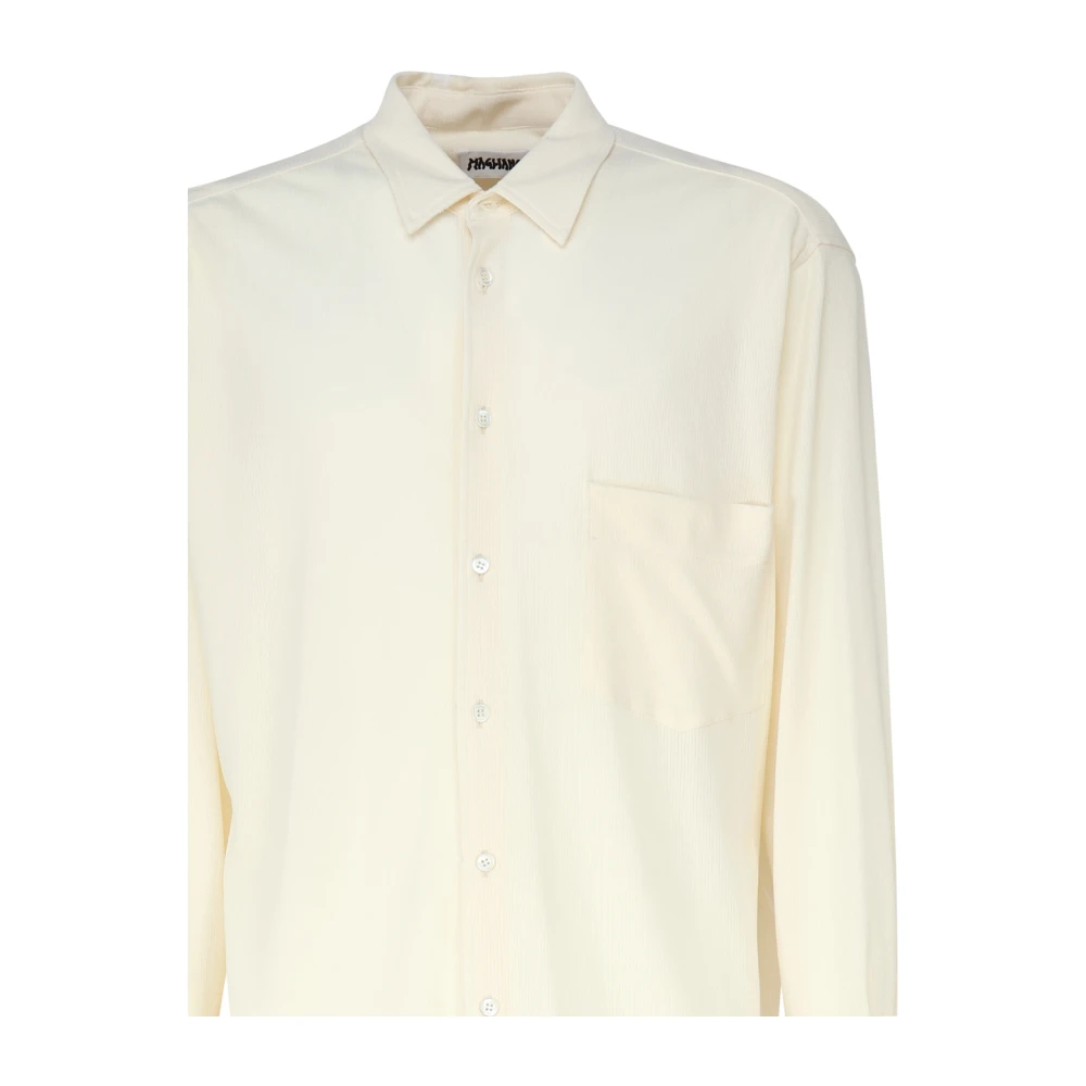 Magliano Oversized Fluid Chambray Cupro Shirt Beige Heren