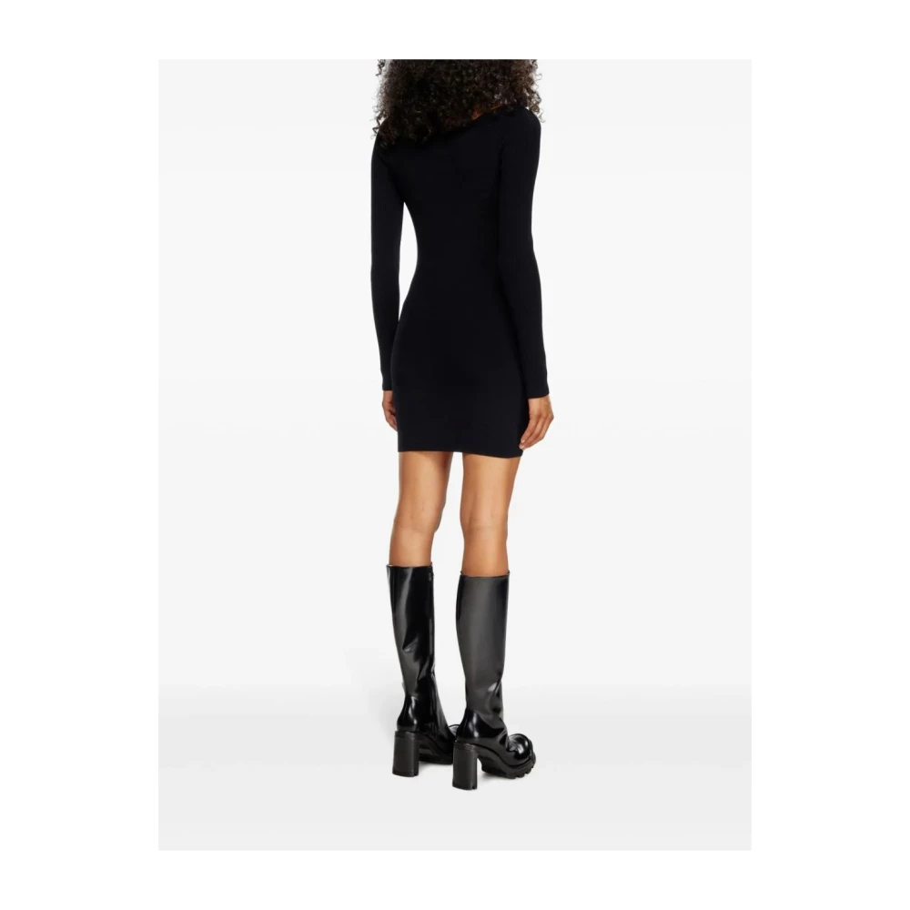 Diesel Elegante Viscose Blend Jurk Black Dames