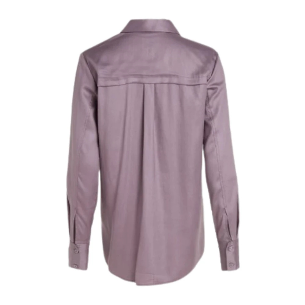 Calvin Klein Tencel Zak Shirt voor Vrouwen Purple Dames