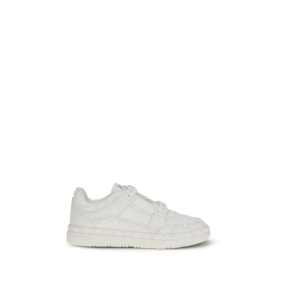 Valentino Garavani White Calf Leather Bos Taurus Low Top Sneakers - EU45/US12 - Image 2