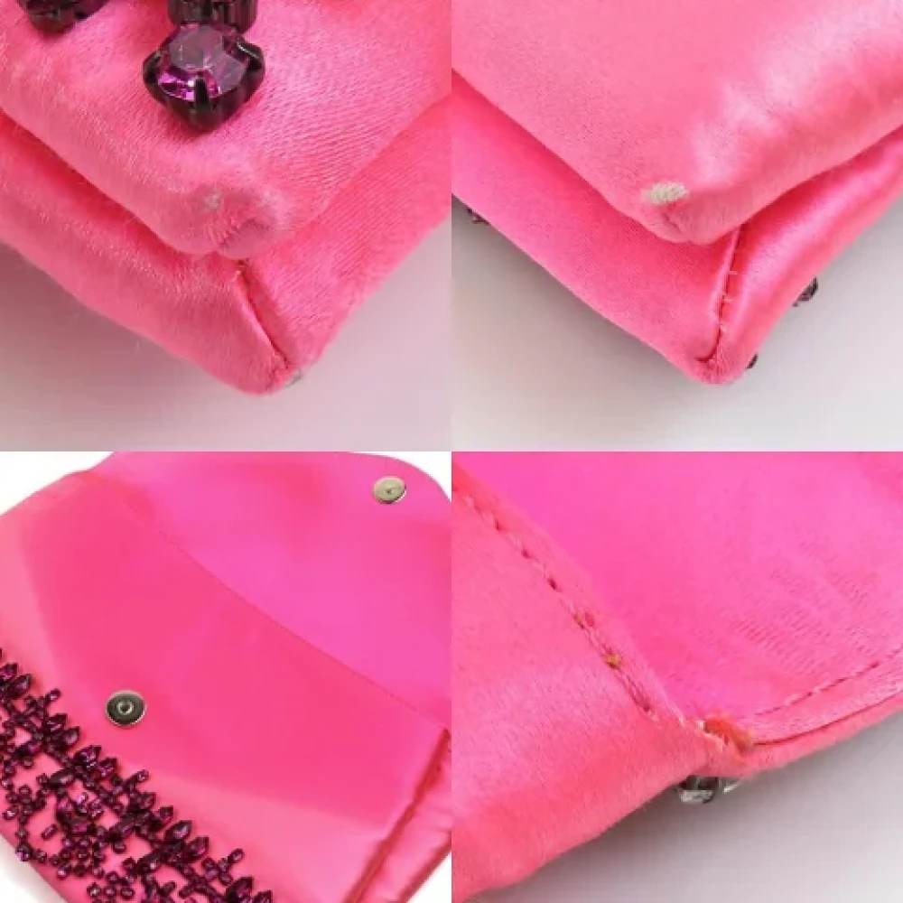 Valentino Vintage Pre-owned Satin clutches Pink Dames