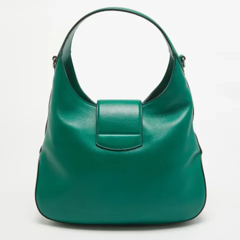 Gucci Vintage Pre-owned Leather handbags Green Dames