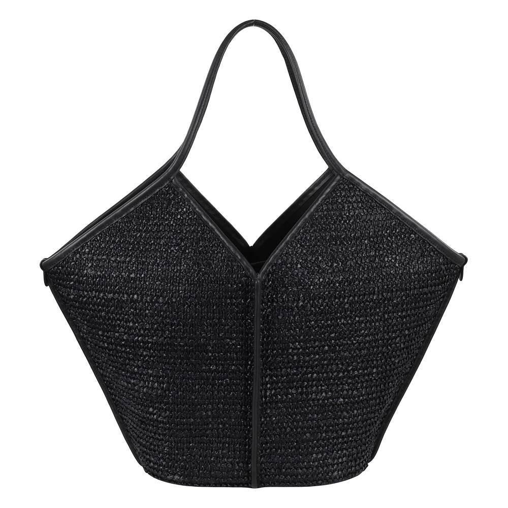 Hereu Raffia Stijl Handtas Black Dames