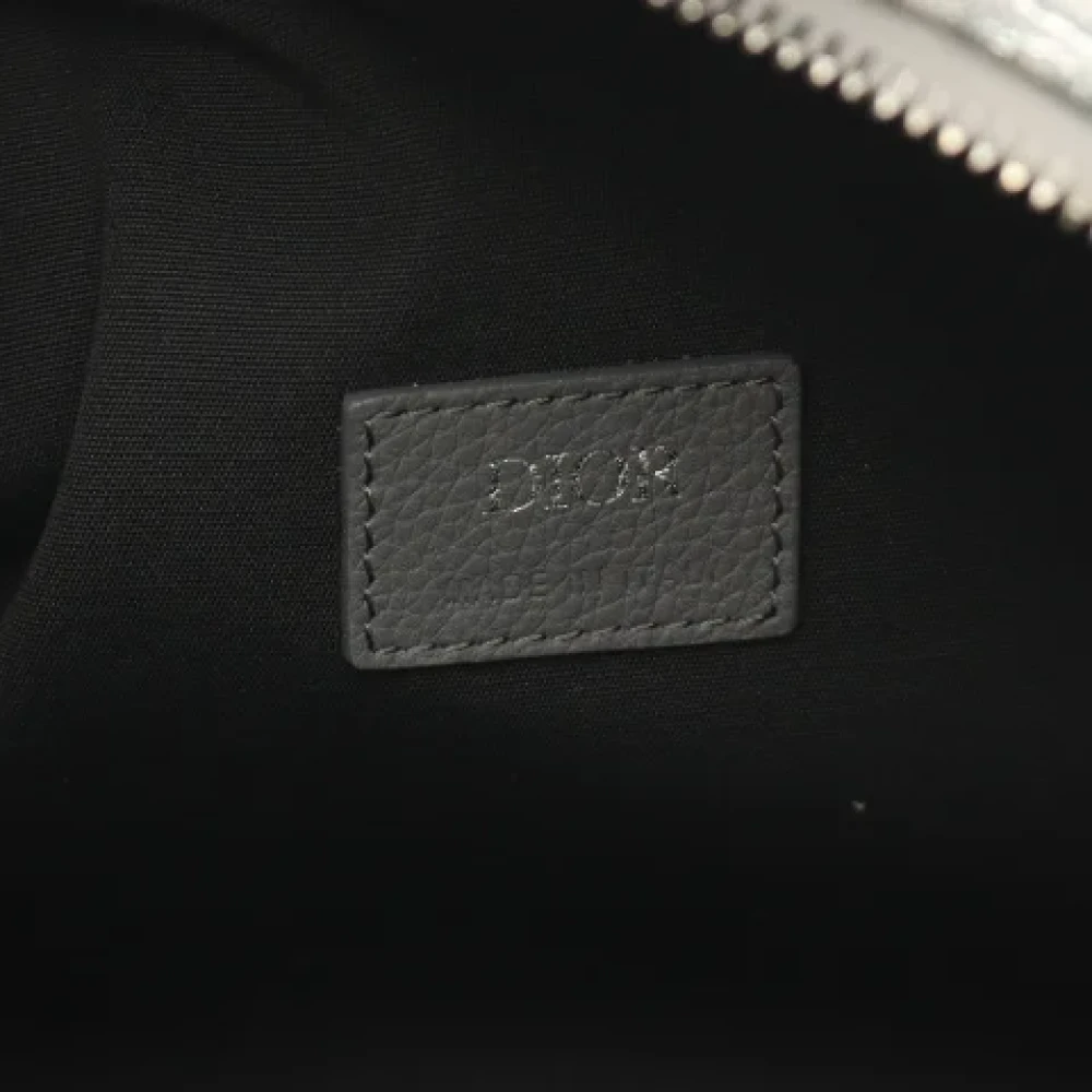 Dior Vintage Pre-owned Leather dior-bags Gray Dames