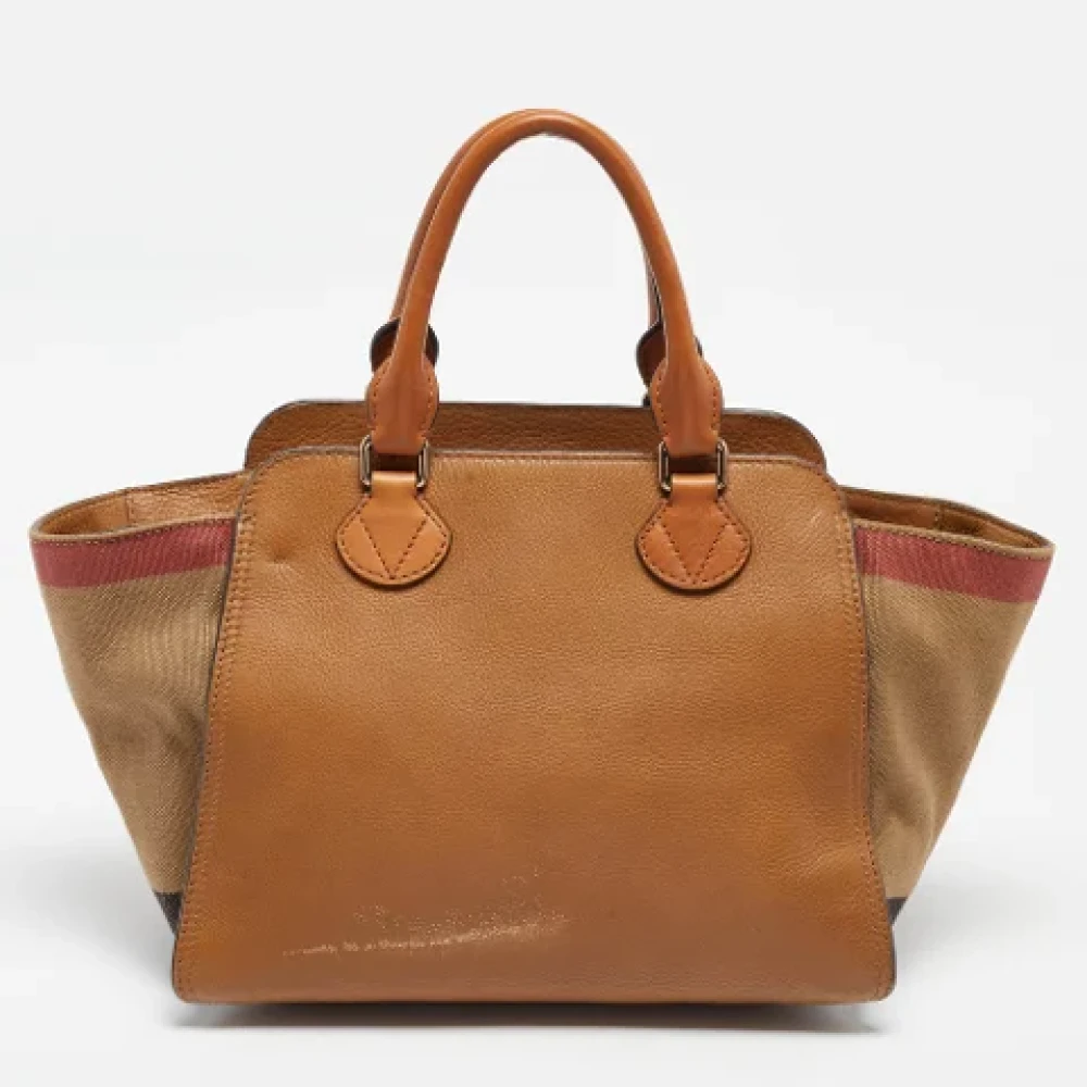 Burberry Vintage Pre-owned Canvas totes Brown Dames