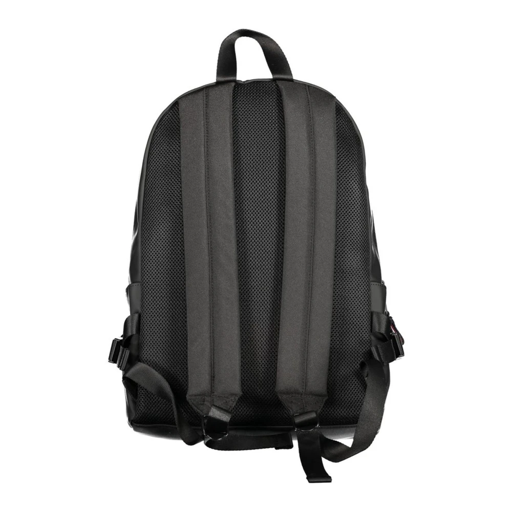 Tommy Hilfiger Zwarte Polyester Rugzak met Meerdere Zakken Black Heren
