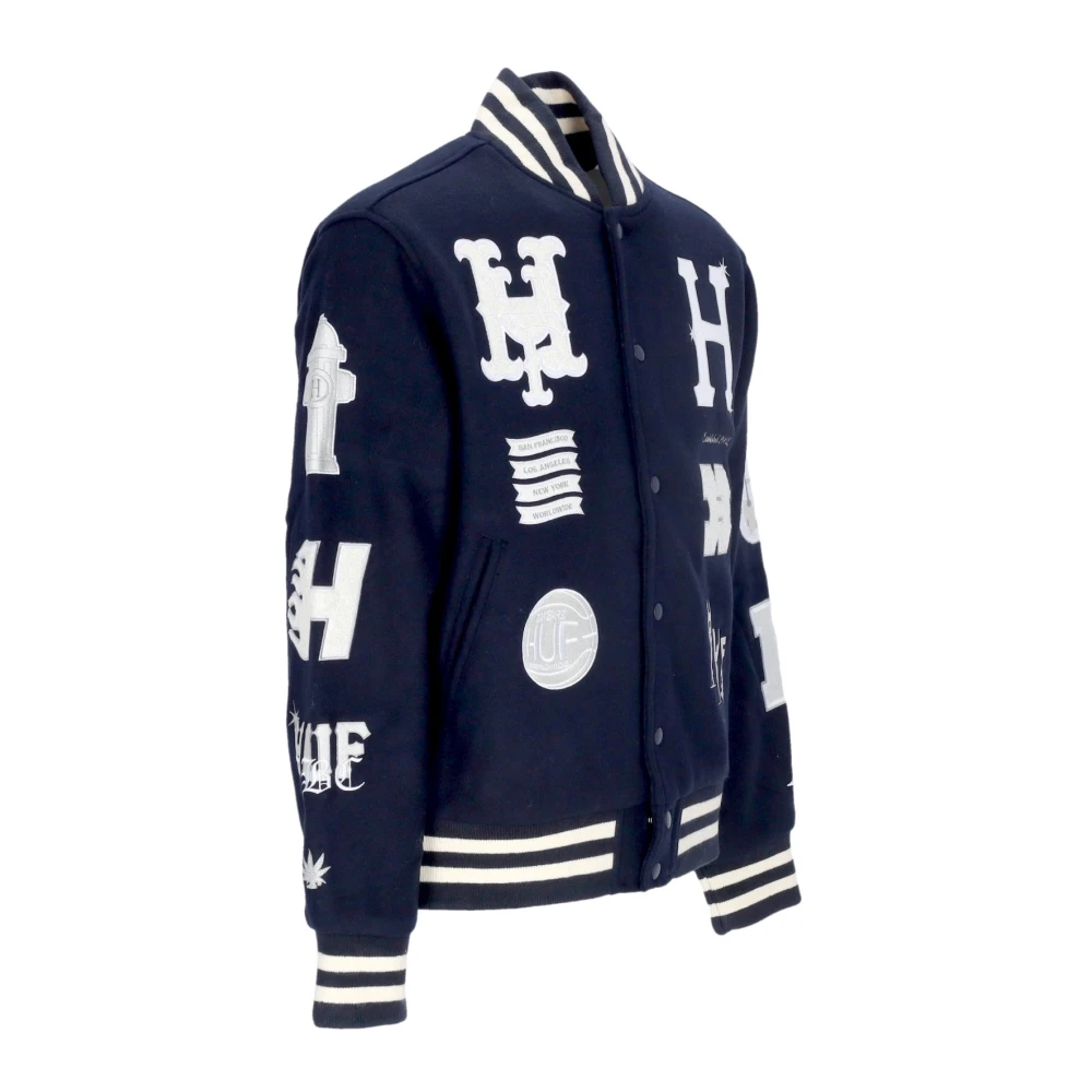 HUF Klassieke Varsity Jack Navy Blue Heren
