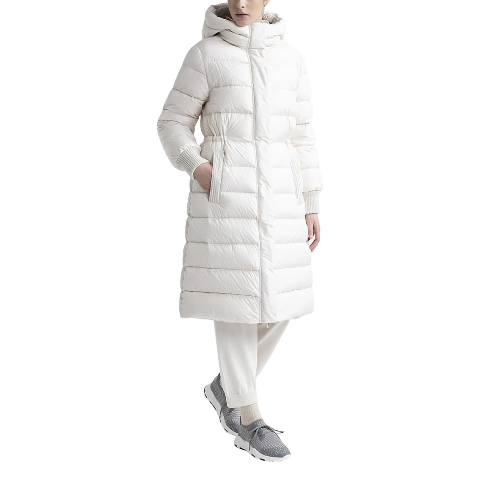 PESERICO WR perzikhuid microvezel donsjas White Dames
