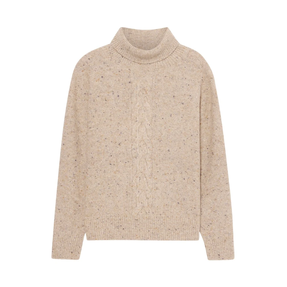 Brooks Brothers Women's Beige Donegal Wool Blend Turtleneck - Turtlenecks - Xs - Knitwear