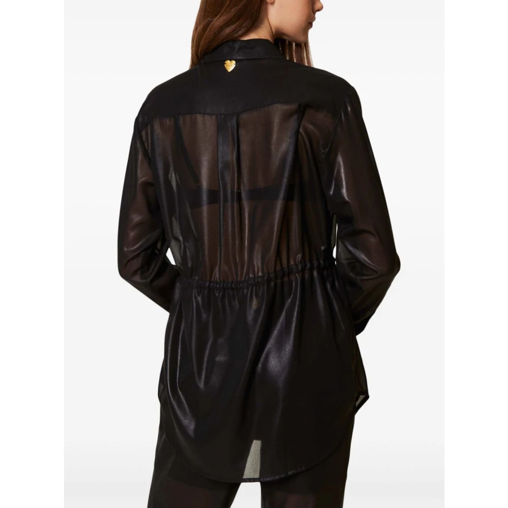 Twinset Zwarte knoopjas met aantrekkoord taille Black Dames
