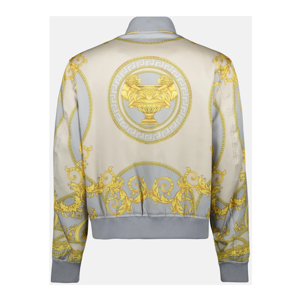 Versace Blauwe Goden Coupe Bomberjack Multicolor Heren