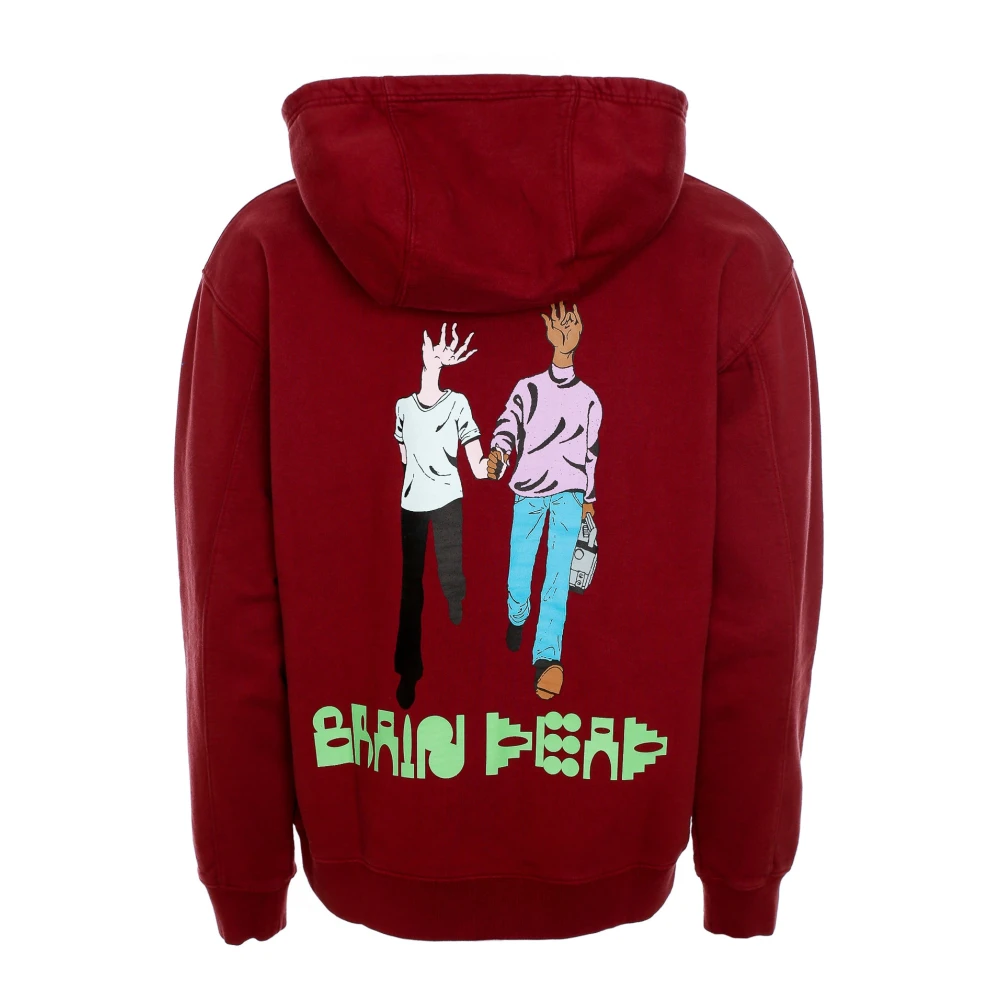 Brain Dead Handheld hoodie Red Heren