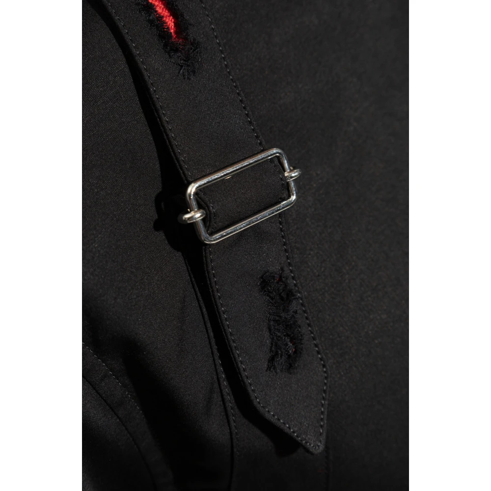alexander mcqueen Shirt met ruwe afwerking Black Heren