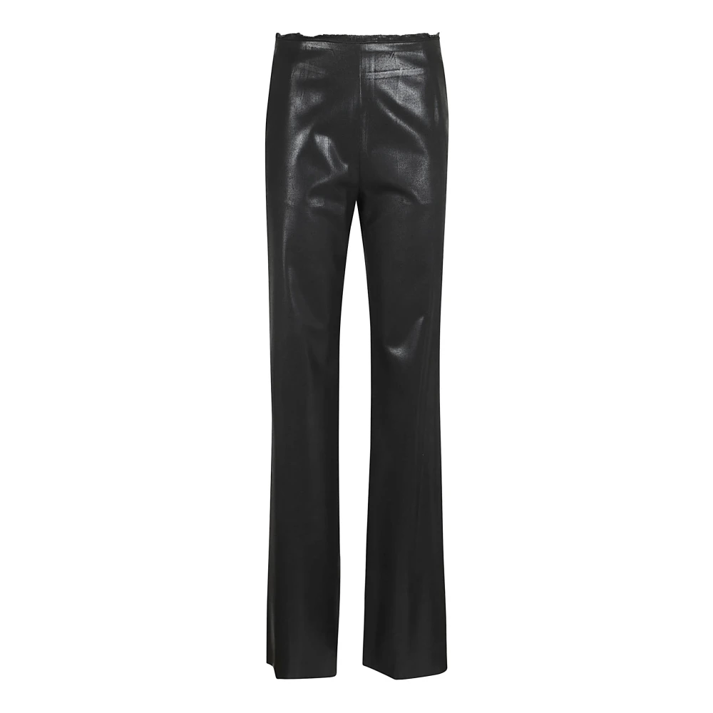 Diesel Wijde Broek Antraciet Wol Herfst-Winter 2024 Black Dames