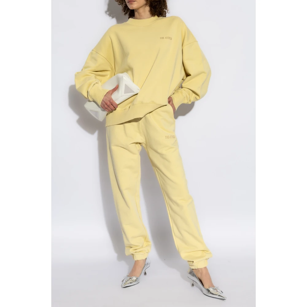 The Attico Sweatshirt met logo Yellow Dames