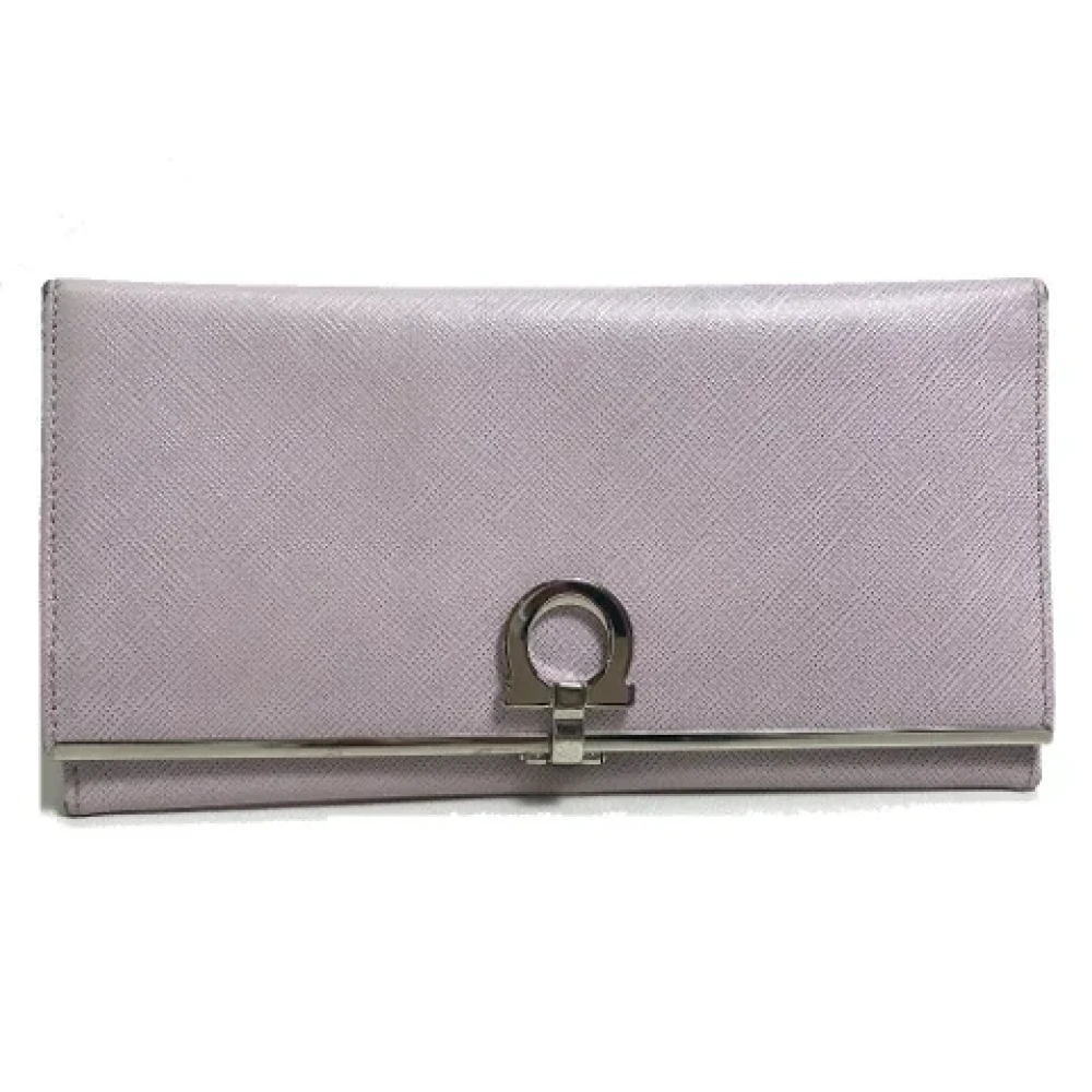 Salvatore Ferragamo Pre-owned Leather wallets Purple Dames