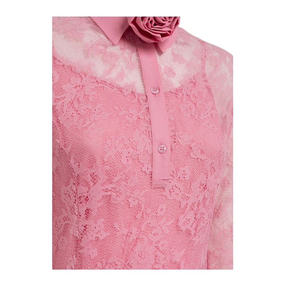 Blugirl Elegante Midi Jurk Pink Dames