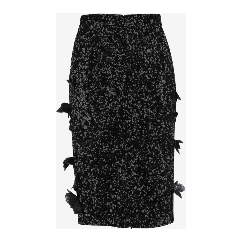 N21 Hoge taille Zwarte Pailletten Rok Black Dames