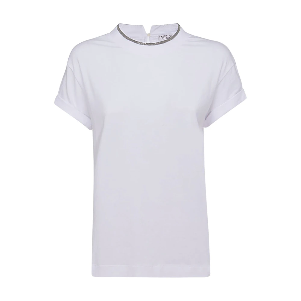 BRUNELLO CUCINELLI Witte lichte en natuurlijke T-shirts en polos White Dames