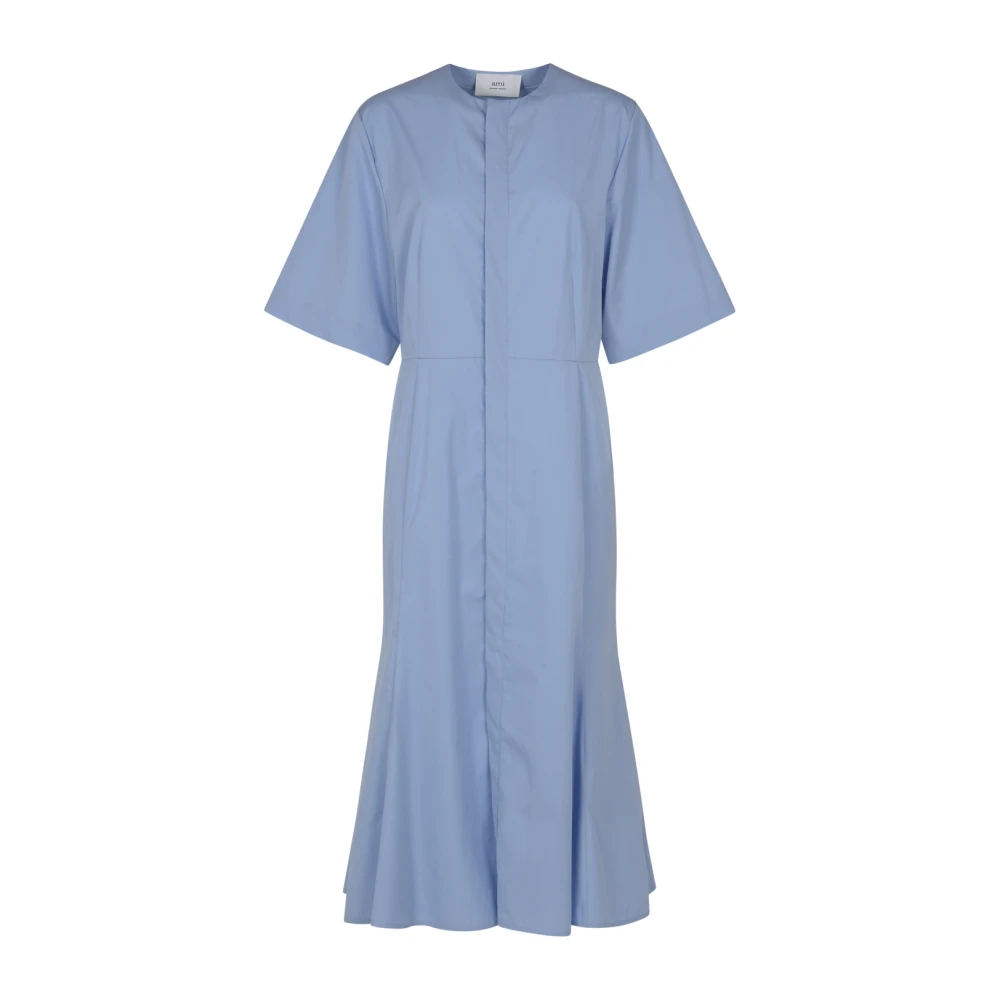 Ami Paris Hidden Tab Seizoensjurk Blue Dames