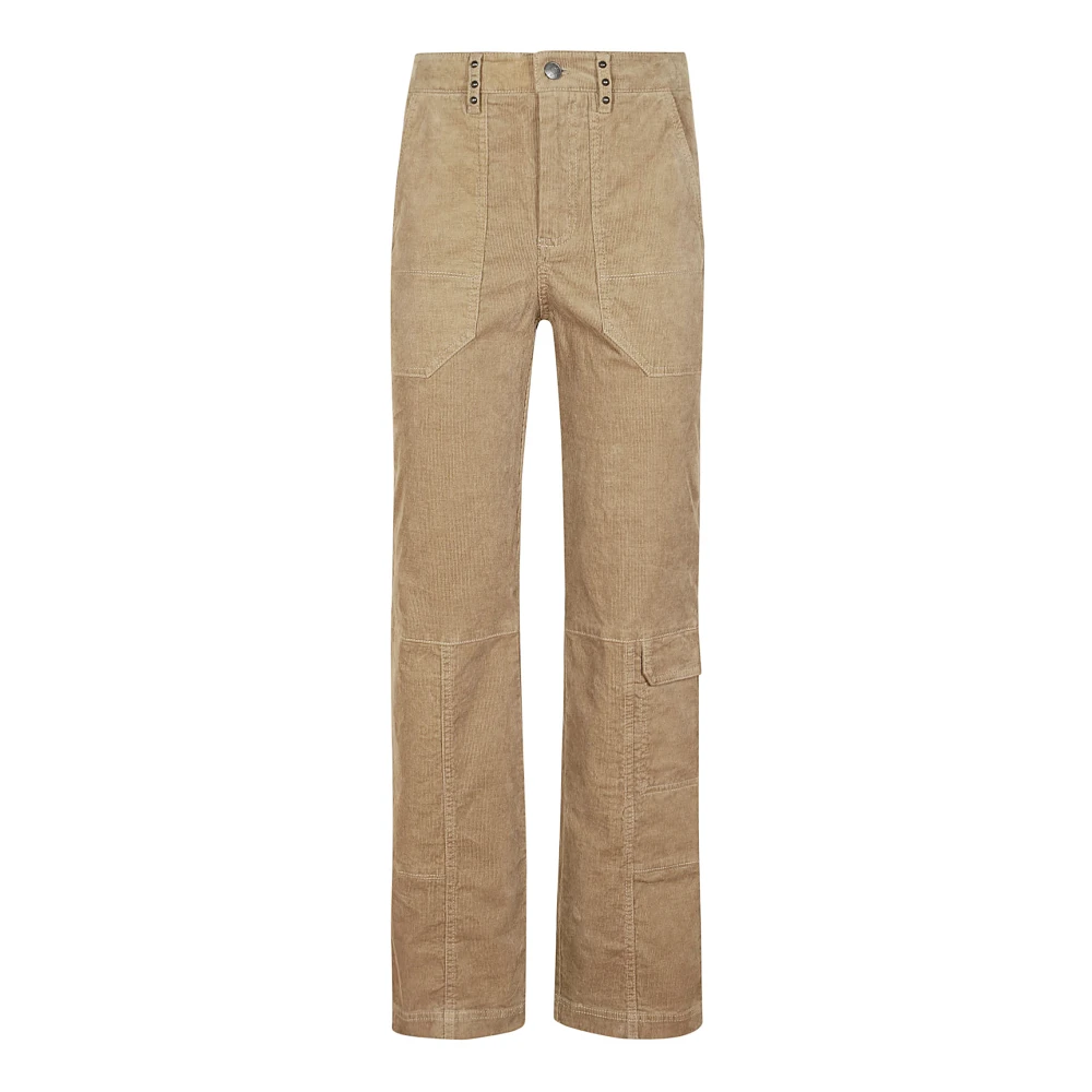 Zadig & Voltaire Cargo Velvet Gestreepte Beige Broek Beige Dames