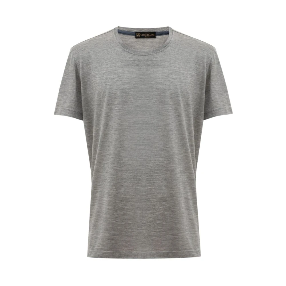 Corneliani Grijze Zijden T-shirt Gray Heren