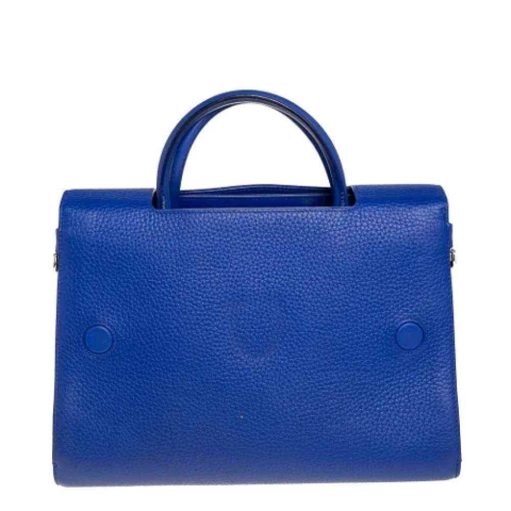 Dior Vintage Pre-owned Leather totes Blue Dames