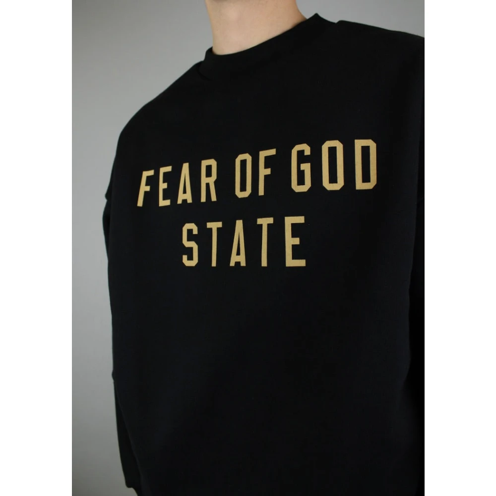 Fear Of God Fleece Crewneck Black Heren