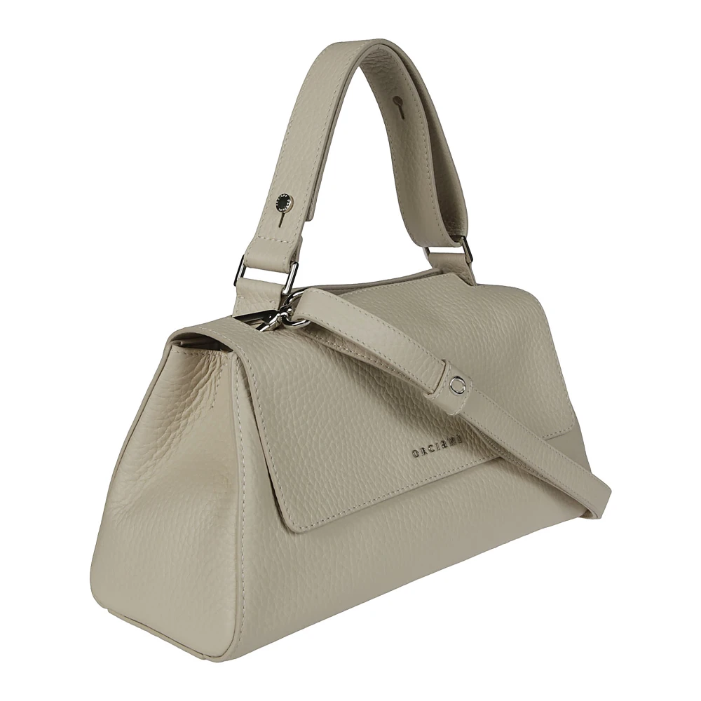 Orciani Leren Lange Rok Beige Dames