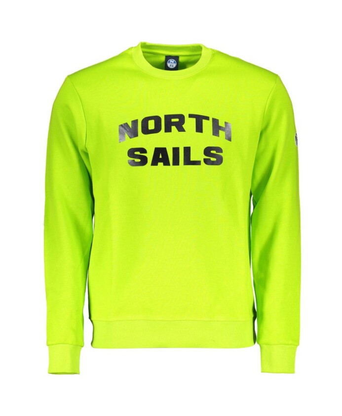 pull-en-coton-vert-avec-logo