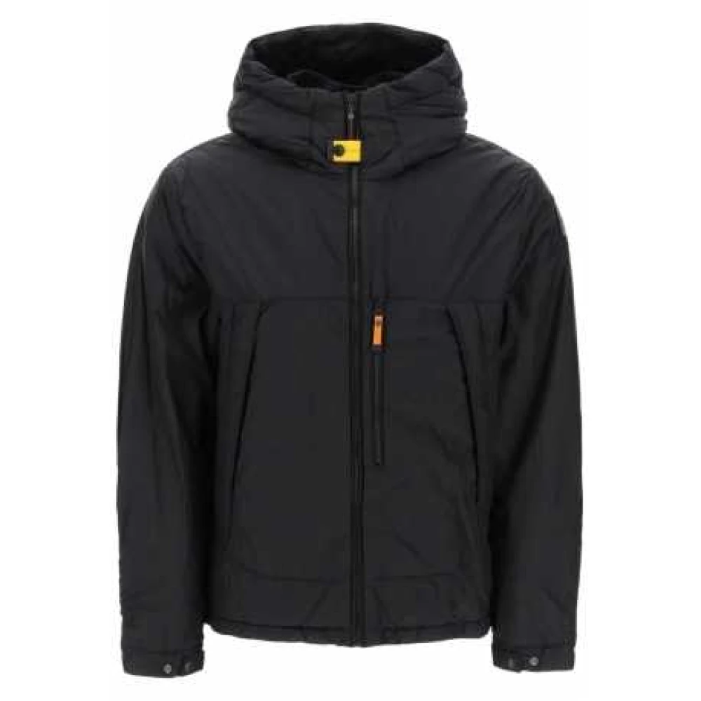 Parajumpers Svart Lätt Vadderad Jacka Med Huva