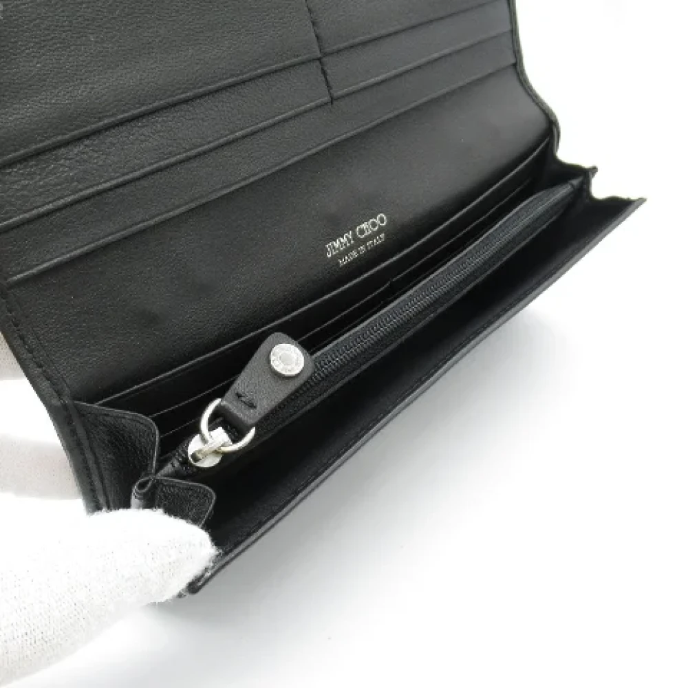 Jimmy Choo Pre-owned Leather wallets Black Dames
