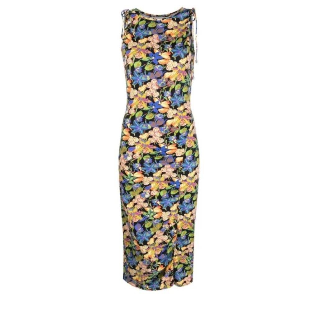 Patrizia Pepe Vrouw Multicolor Stretch Jurk Met Bloemenprint