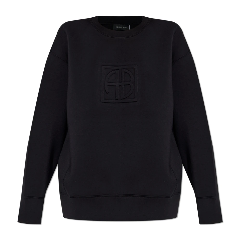 Anine Bing Women's Black Sweatshirts, Xs, Sweatshirt With Logo