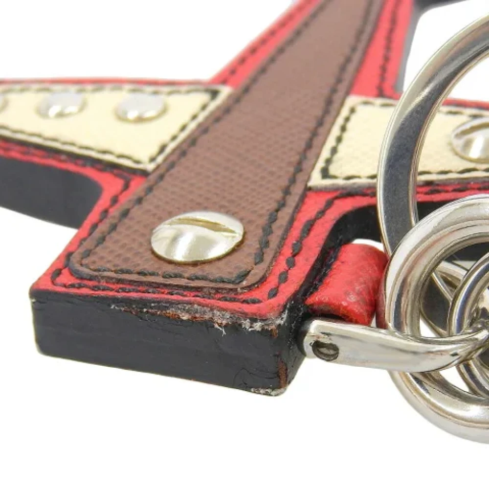 Prada Vintage Pre-owned Leather key-holders Red Dames