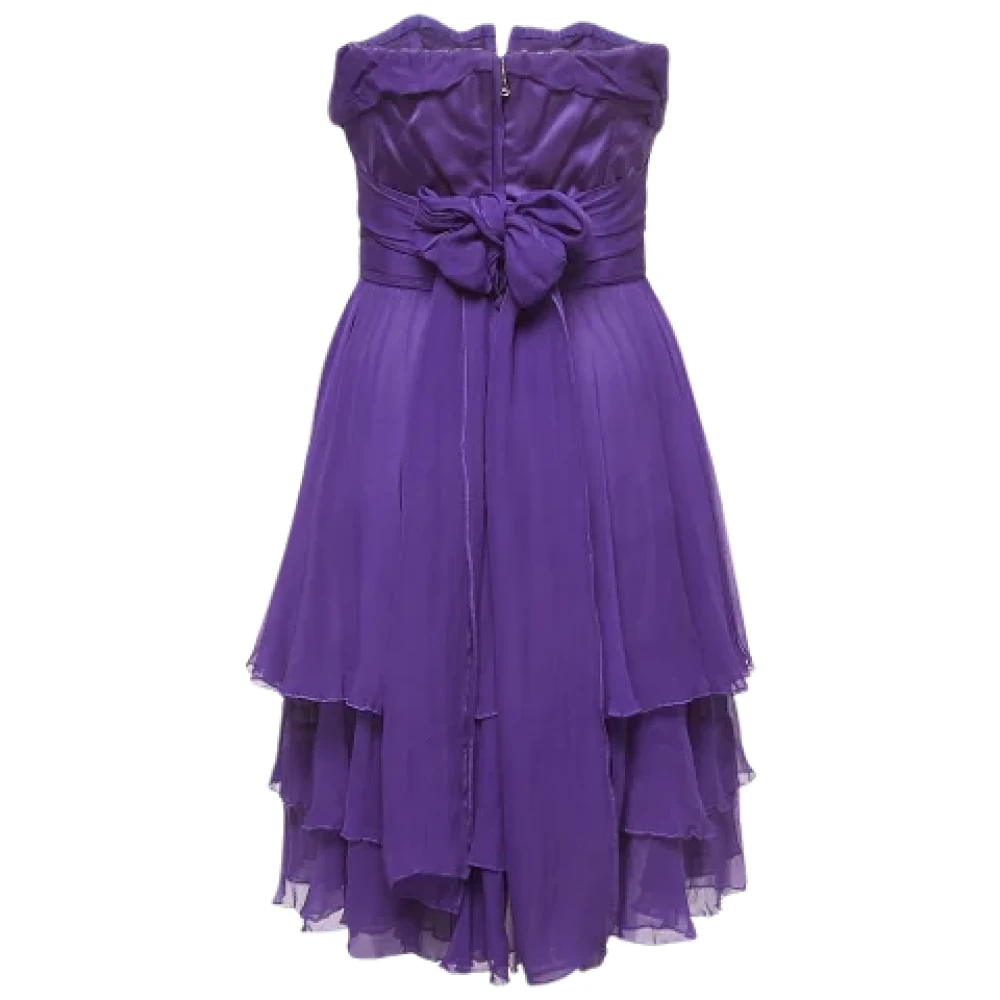 Dolce & Gabbana Pre-owned Silk dresses Purple Dames