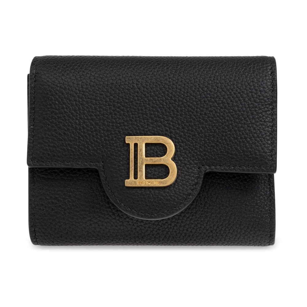 Balmain Leren portemonnee Black Heren