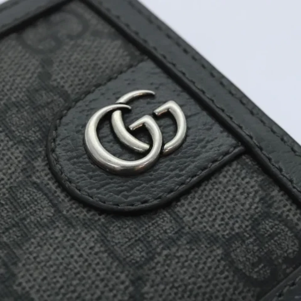 Gucci Vintage Pre-owned Canvas wallets Black Dames