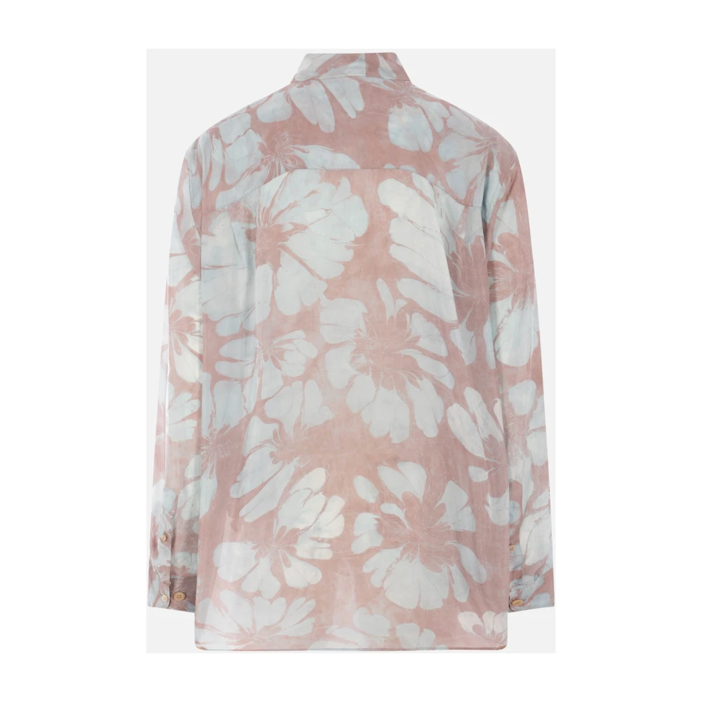 Dries Van Noten Oversized Bloemen Zijden Shirt Multicolor Heren