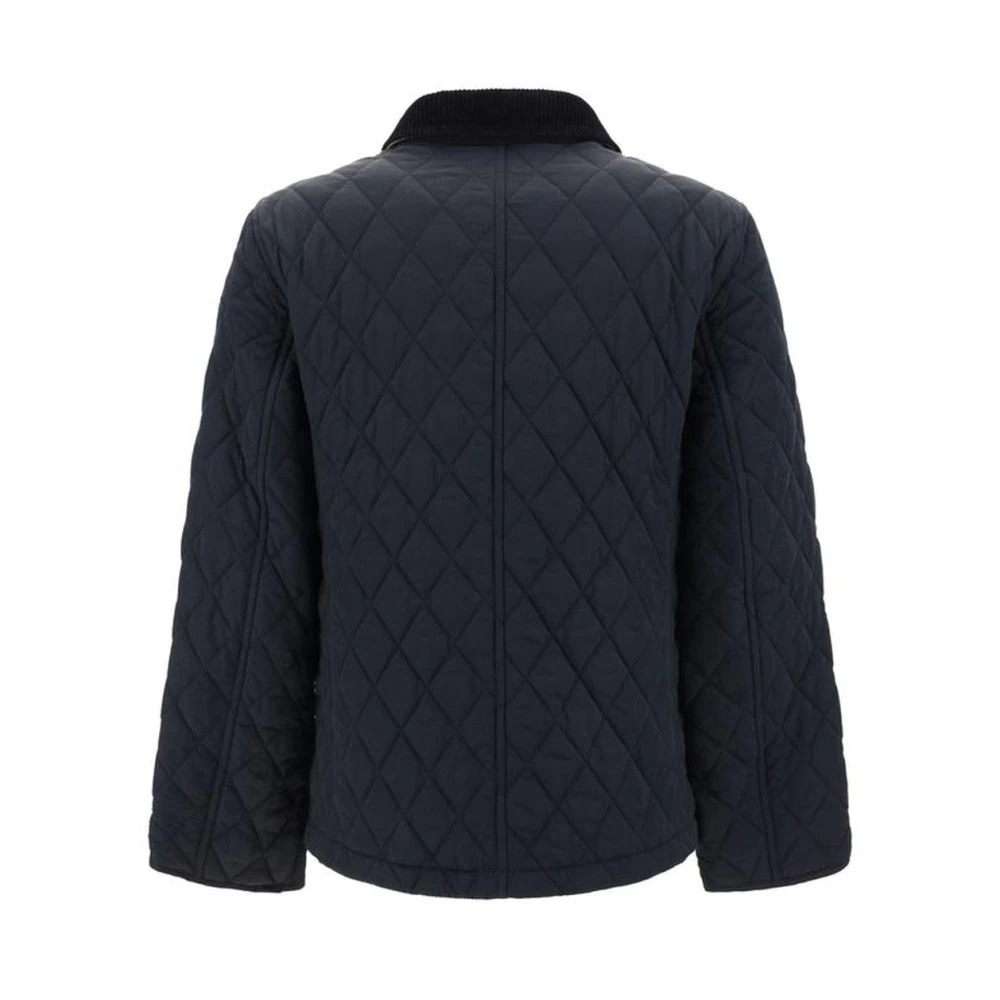 Burberry Gewatteerde Fluweeljas met Zakken Black Dames
