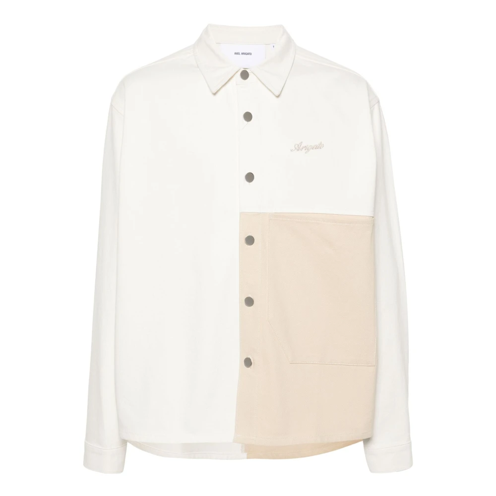 Axel Arigato Cotton Denim Overhemd Beige Heren